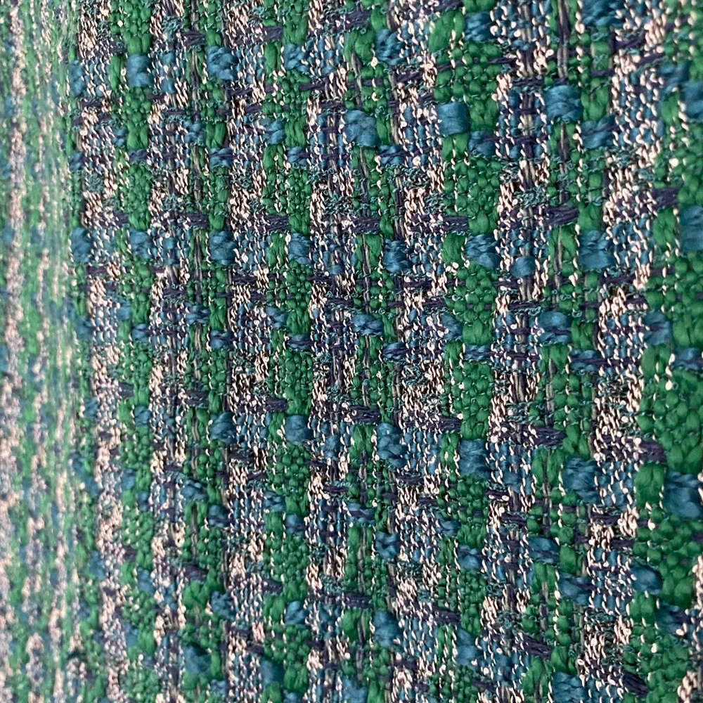 NWT J. CREW Green and Blue Tweed A-line Skirt Size 4